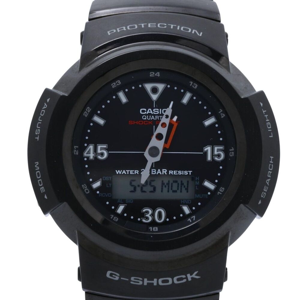 CASIO G-SHOCK FULL METAL AW-500 SERIES AWM-500-1AJF Black Stainless Steel Men...